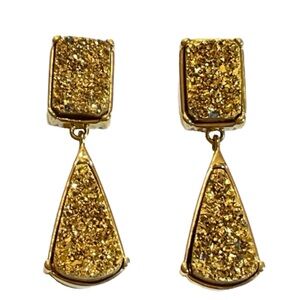 Earrings - Christine Darren Druzy Teardrops